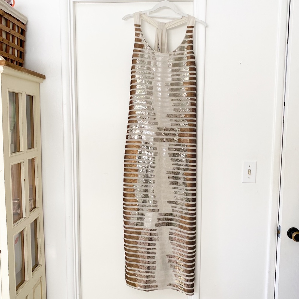BCBGMaxazria Amarel Sequined Maxi Dress - Picture 2 of 10